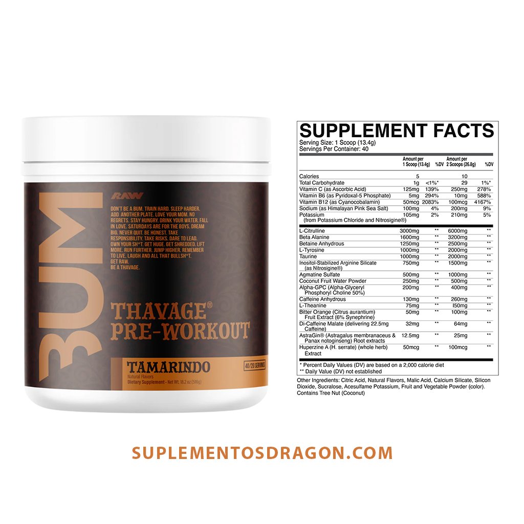 THAVAGE CBUM PRE WORKOUT - 40 SERVICIOS