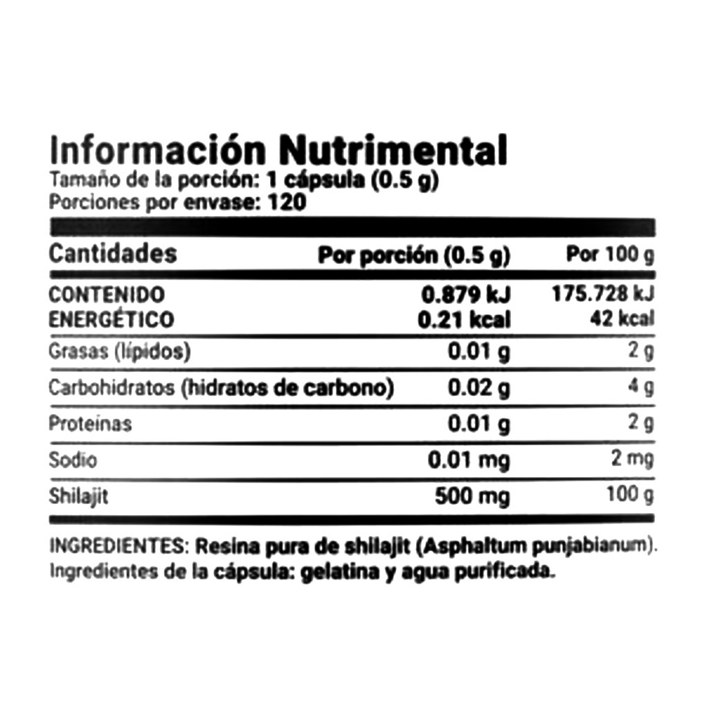 BLIFE SHILAJIT - EXTRACTO DE SHILAJIT EN POLVO 120 CAPS 500 MG - Image 3