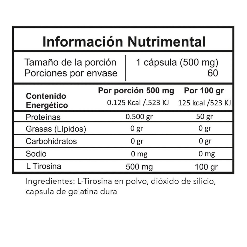L - TIROSINA 500MG - 60 CAPS - Image 3