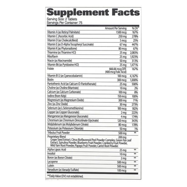 MENS MULTI VITAMIN + TEST - 150 CT - Image 3