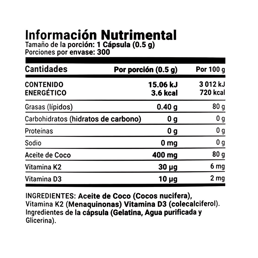 VITAMINA D3+K2 BLIFE - 300 CAPSULAS - Image 3